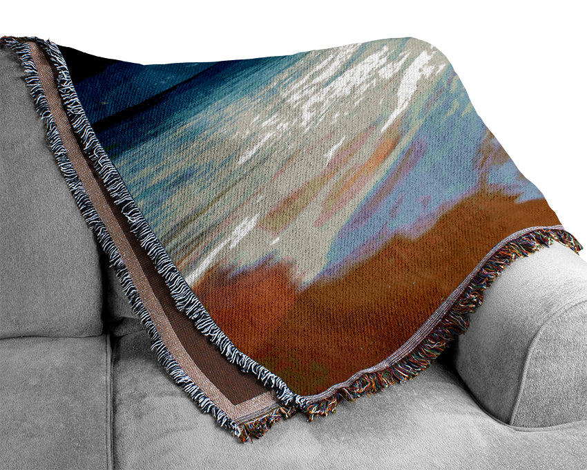 Spill Of The Ocean Waves Woven Blanket