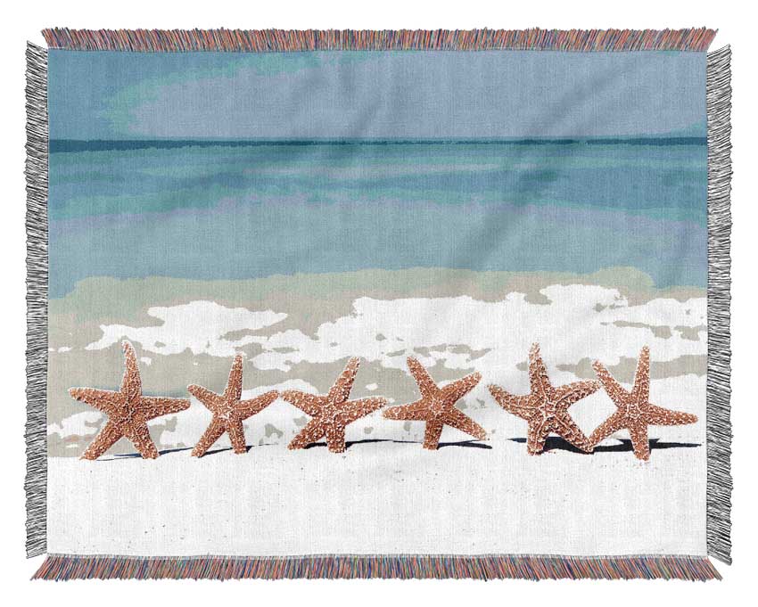 Star Fish Line-up Woven Blanket