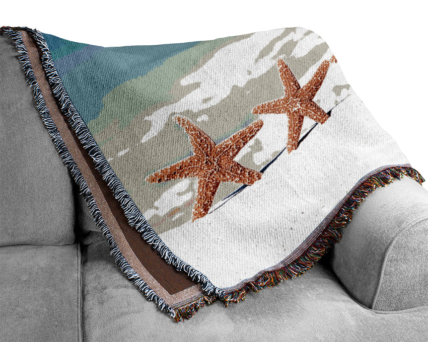 Star Fish Line-up Woven Blanket