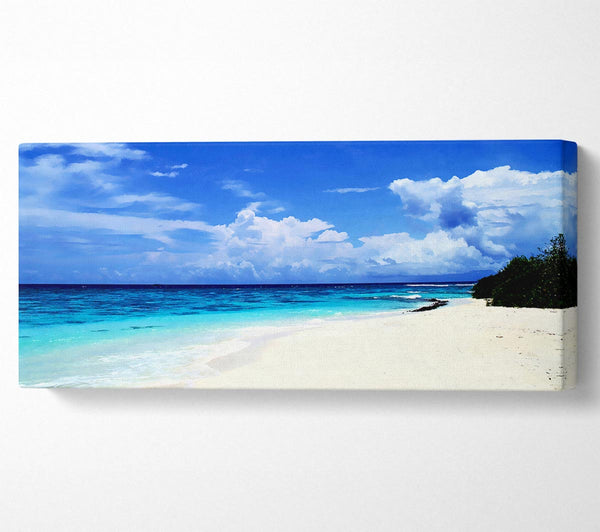 Weißer Sand auf der Paradiesinsel