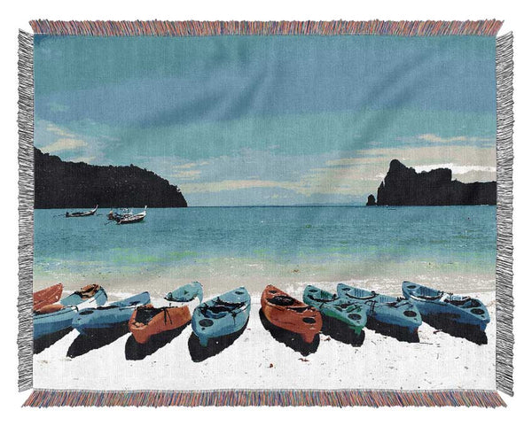 Boat Paradise Woven Blanket