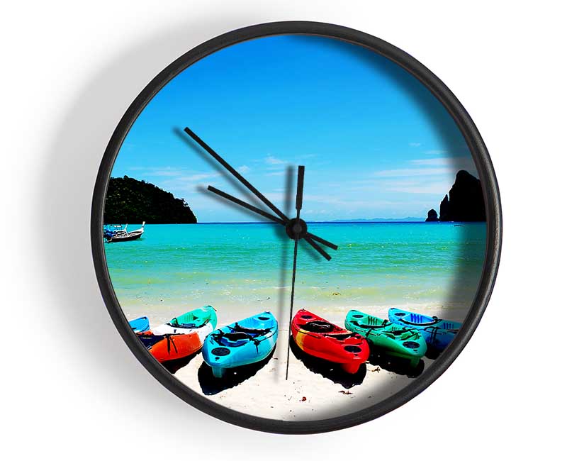 Boat Paradise Clock - Wallart-Direct UK