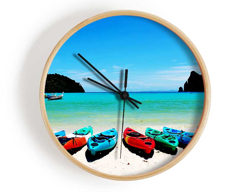 Boat Paradise Clock - Wallart-Direct UK