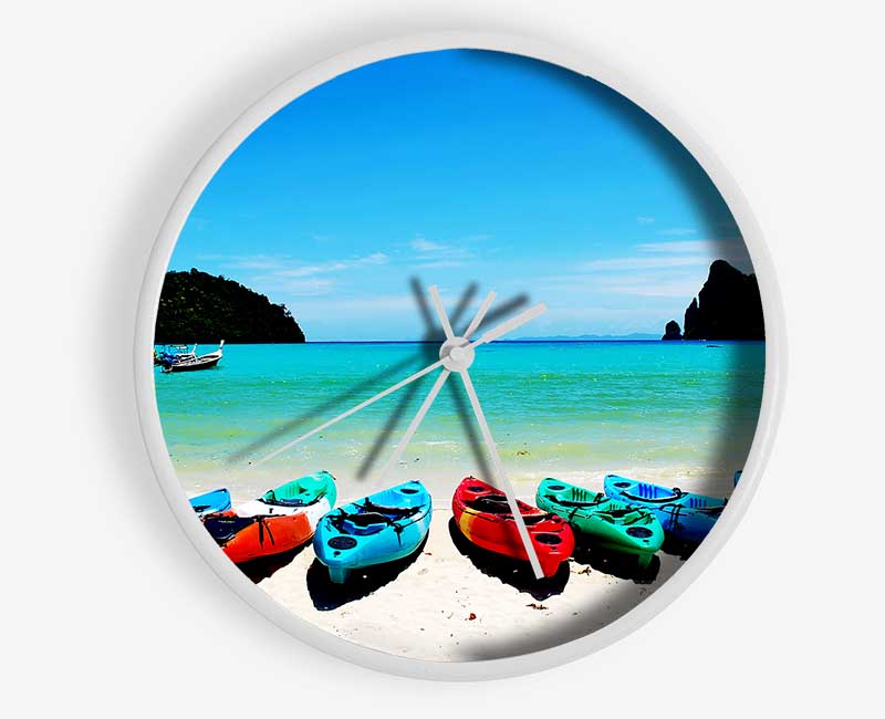 Boat Paradise Clock - Wallart-Direct UK