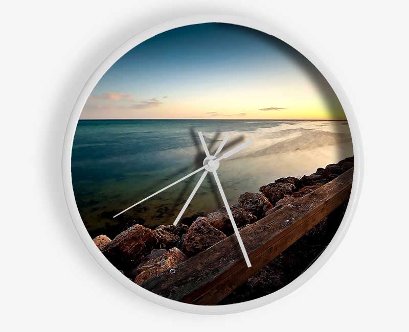 Clam Beach Clock - Wallart-Direct UK