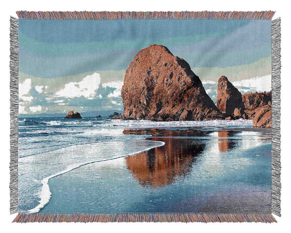 Magnificent Ocean Rocks Woven Blanket