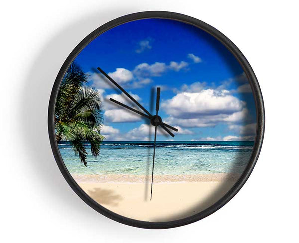 Palm Tree Island Paradise Clock - Wallart-Direct UK