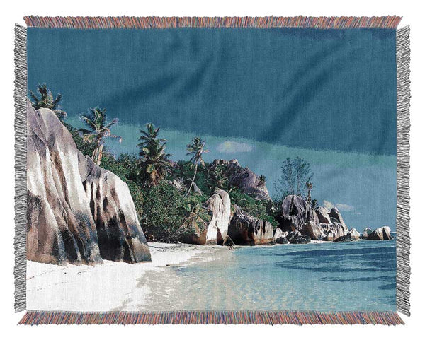 Paradise Island Rocks Woven Blanket