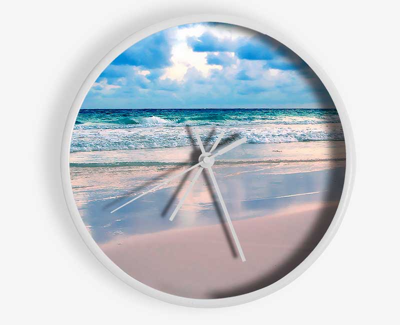Surreal Ocean Shore Clock - Wallart-Direct UK