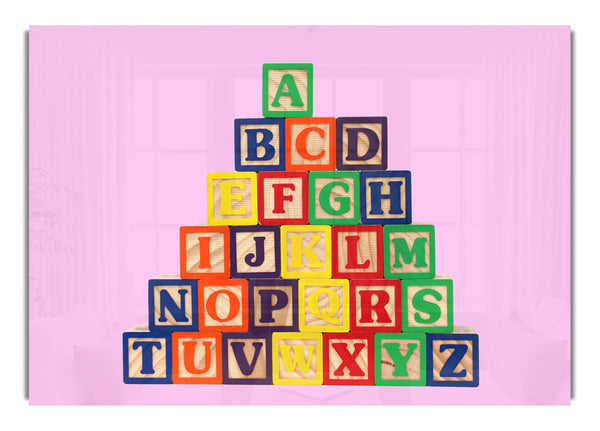 Alphabet Blocks Pink