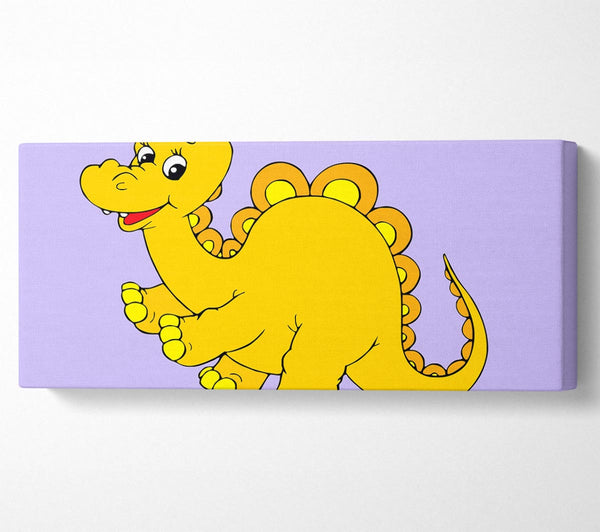 Großer fröhlicher Dinosaurier Lila 
