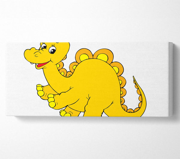 Großer glücklicher Dinosaurier weiß 