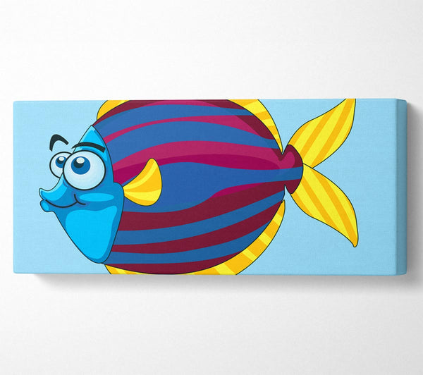 Großer glücklicher Fisch Baby Blau 