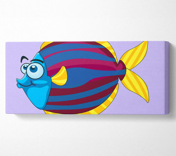 Großer glücklicher Fisch Lila 