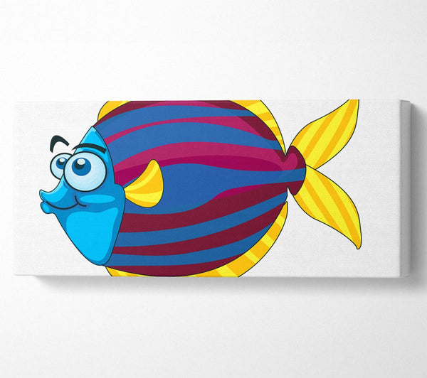 Großer glücklicher Fisch, weiß 