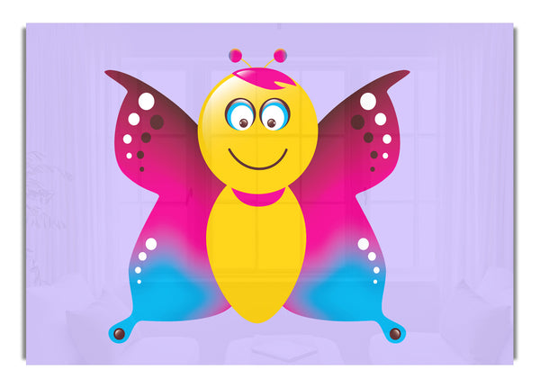 Butterfly Cartoon Face Lilac