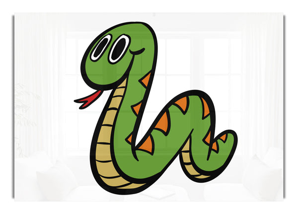 Cartoon Snake White