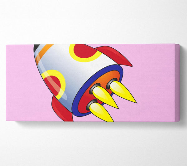 Flying Rocket Ship Pink