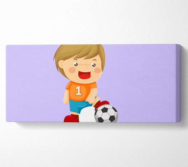 Footballer Standing On Ball Lilac