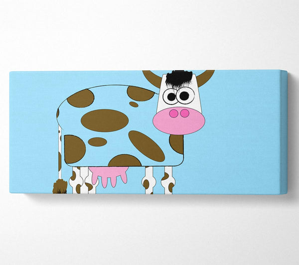 Funny Cow With Hair Baby Blue