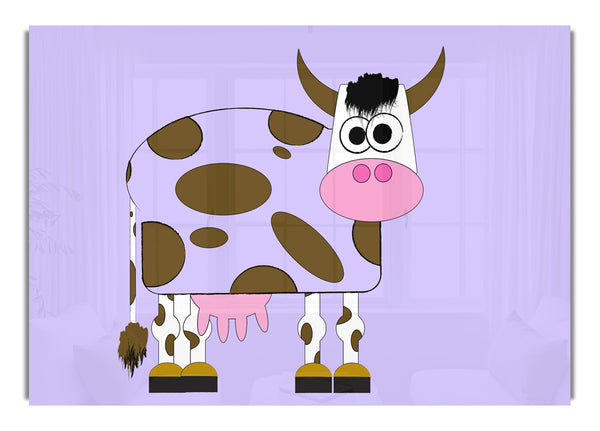 Funny Cow With Hair Lilac