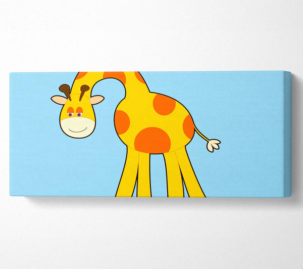 Funny Giraffe Looking Down Baby Blue