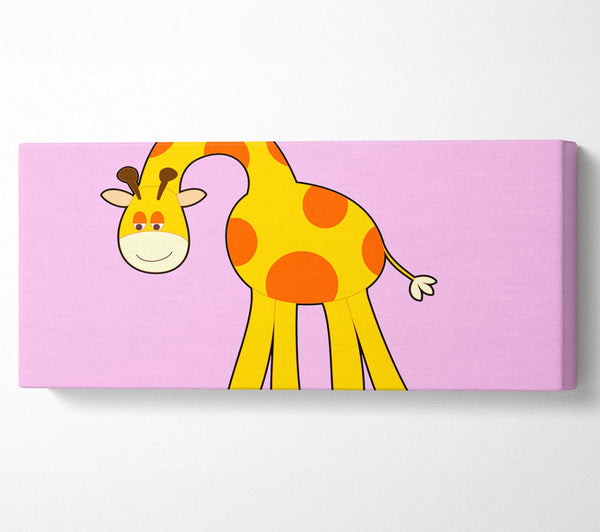 Funny Giraffe Looking Down Pink