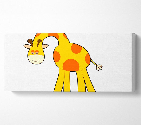 Funny Giraffe Looking Down White