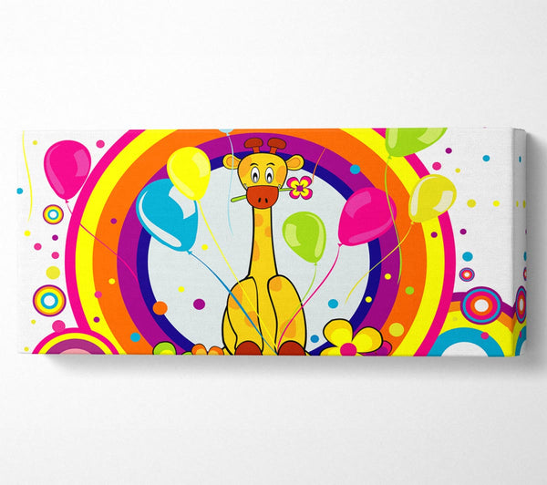 Giraffe Balloon Circles White