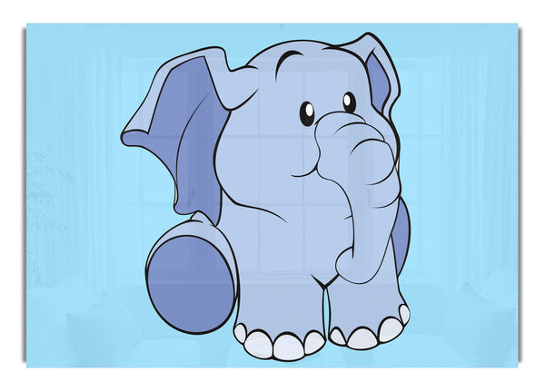 Happy Baby Elephant Baby Blue