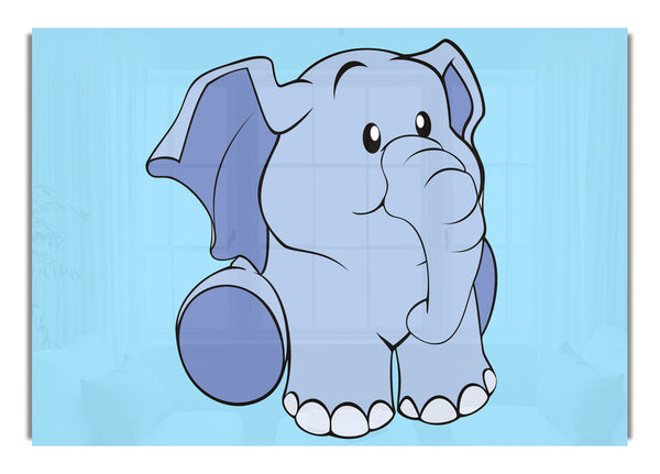 Glückliches Elefantenbaby Baby Blau