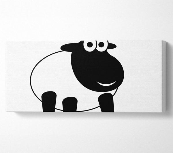Happy Cartoon Sheep White