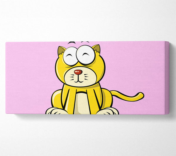 Happy Cat Sitting Pink