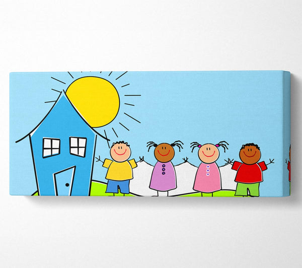Happy Children In The Sun Baby Blue