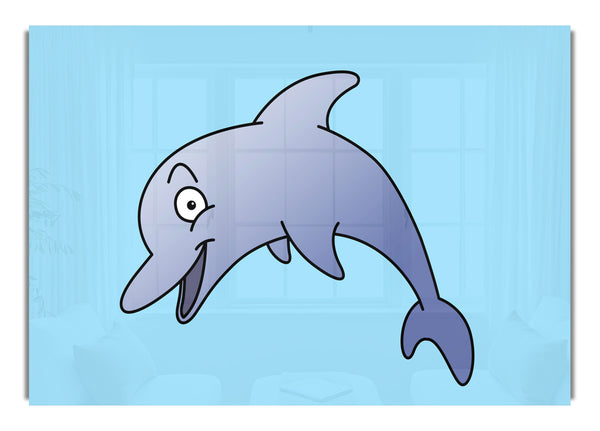 Happy Dolphin Baby Blue
