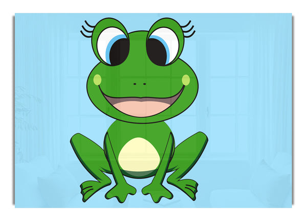 Happy Frog Ready To Leap Baby Blue
