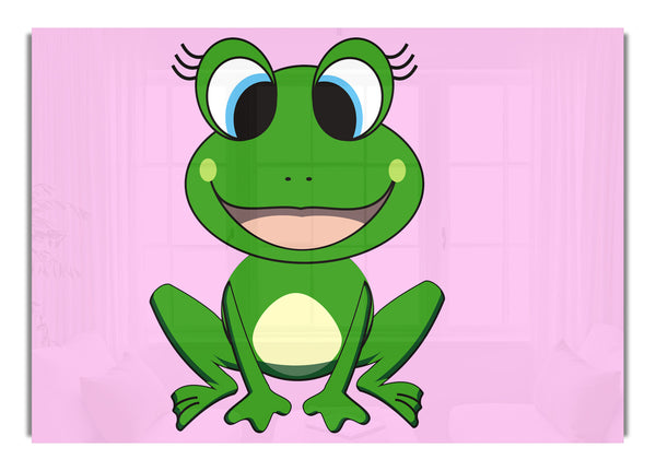 Happy Frog Ready To Leap Pink