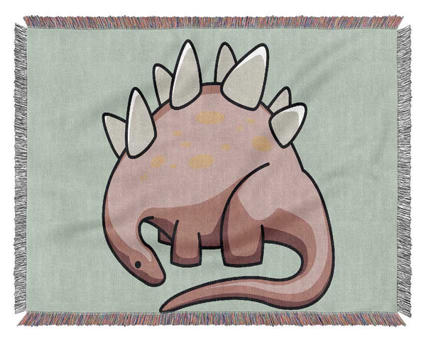 Herbivore Dinosaur Baby Blue Woven Blanket