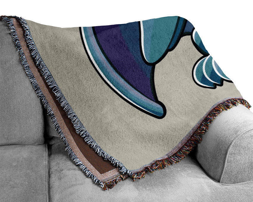Pterodactyl Dinosaur Lilac Woven Blanket