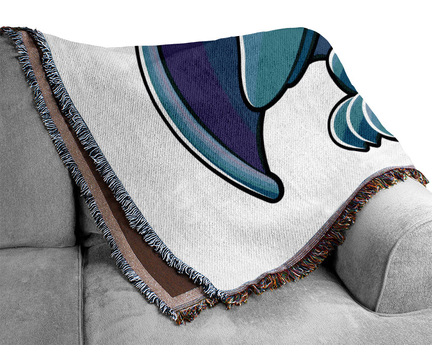 Pterodactyl Dinosaur Pink Woven Blanket