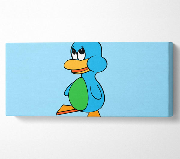 Traurige Ente Baby Blau