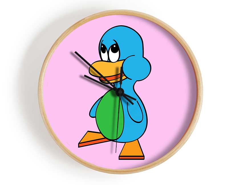 Sad Duck Pink Clock - Wallart-Direct UK