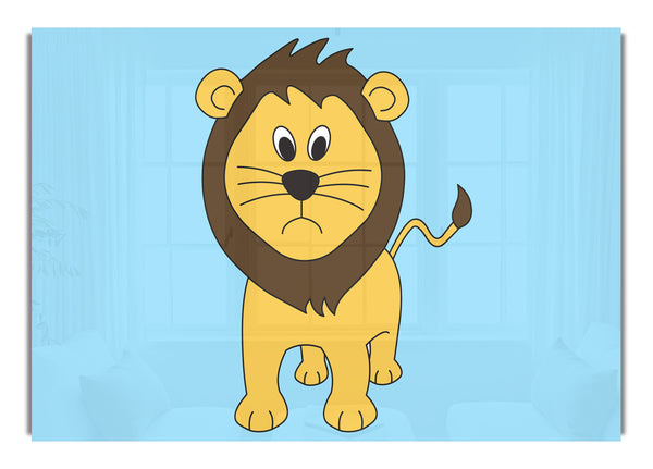 Sad Lion Baby Blue