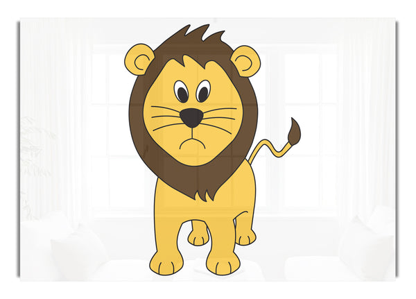 Sad Lion White