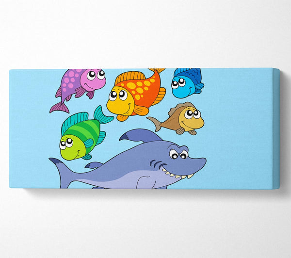 Hai und Fisch Baby Blau