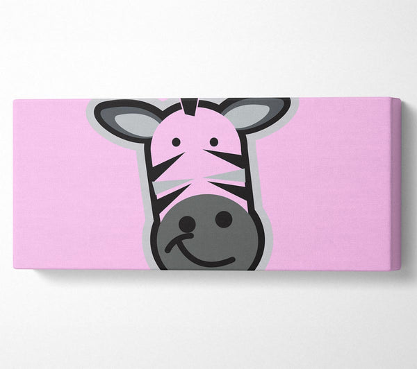 Lächelndes Zebragesicht in Rosa