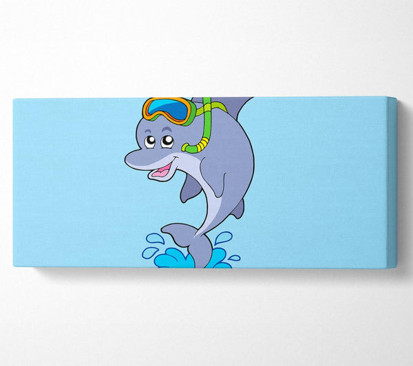 Schnorchelnder Delphin Baby Blau