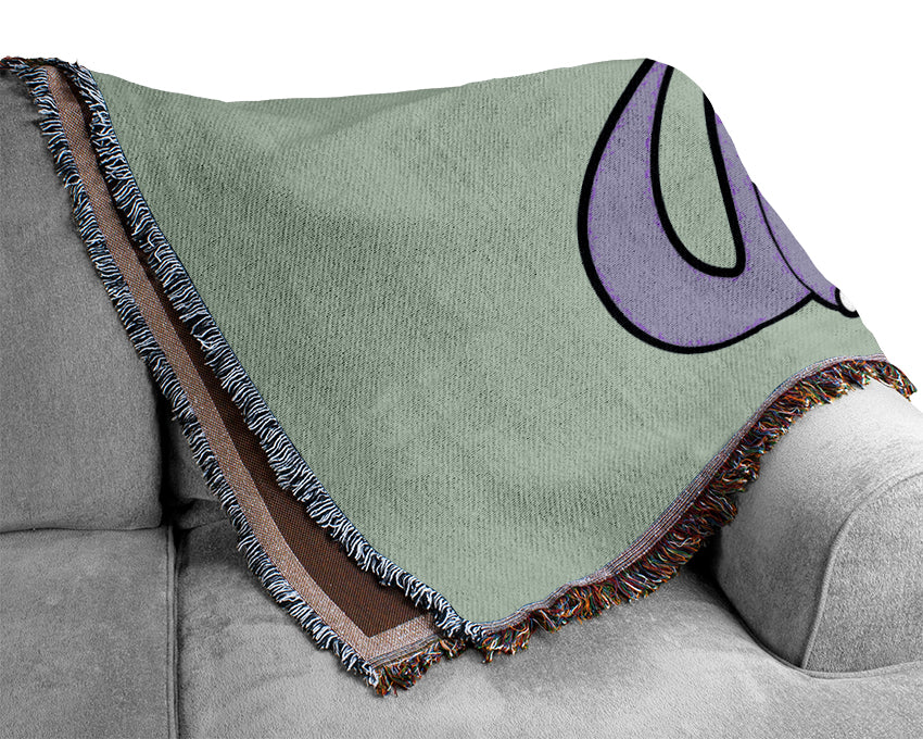 Tall Dinosaur Baby Blue Woven Blanket