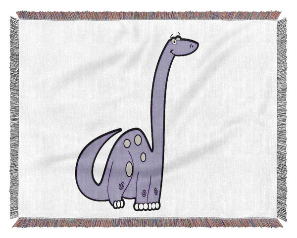 Tall Dinosaur Pink Woven Blanket