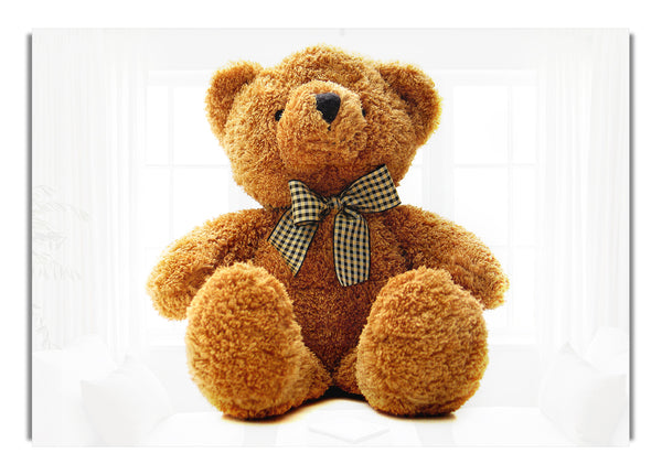 Teddy Bear Bow White